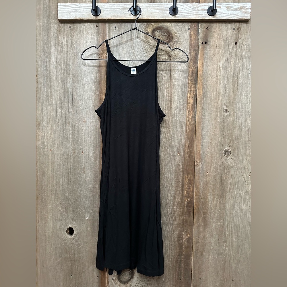 Old Navy Sleeveless Halter Swing Dress in Black Size Small Women’s